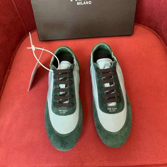 Prada Collapse Re-Nylon suede sneakers