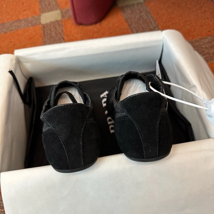 Prada Collapse Re-Nylon suede sneakers
