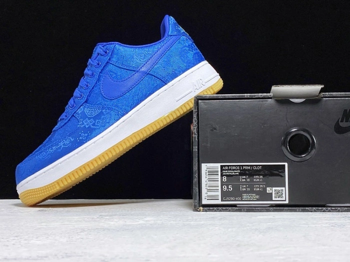 The Clot x Nike Air Force 1 Low in Game Royal CJ5290-400