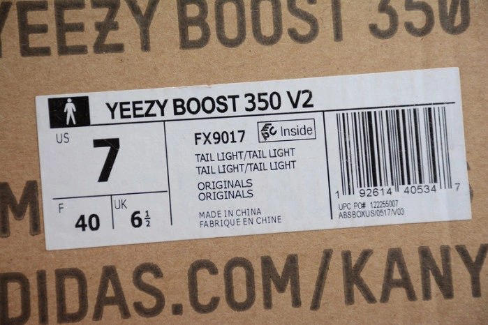 adidas Yeezy Boost 350 V2 Tail Light  FX9017
