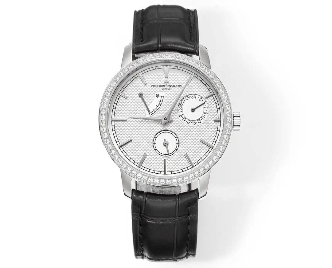 PPF Factory Vacheron Constantin Traditionnelle 83520 000R-9909 Mechanical Watch – Silver Dial, Black Leather Strap, Multi-Function Design, Best Super Clone Quality UrbanChic 4257