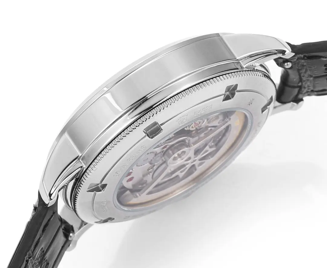 SoftTouch 8F Factory Vacheron Constantin Traditionnelle 83520 000R-9909 Mechanical Watch – Silver Dial, Black Leather Strap, Multi-Function Design, Best Super Clone Quality 4251