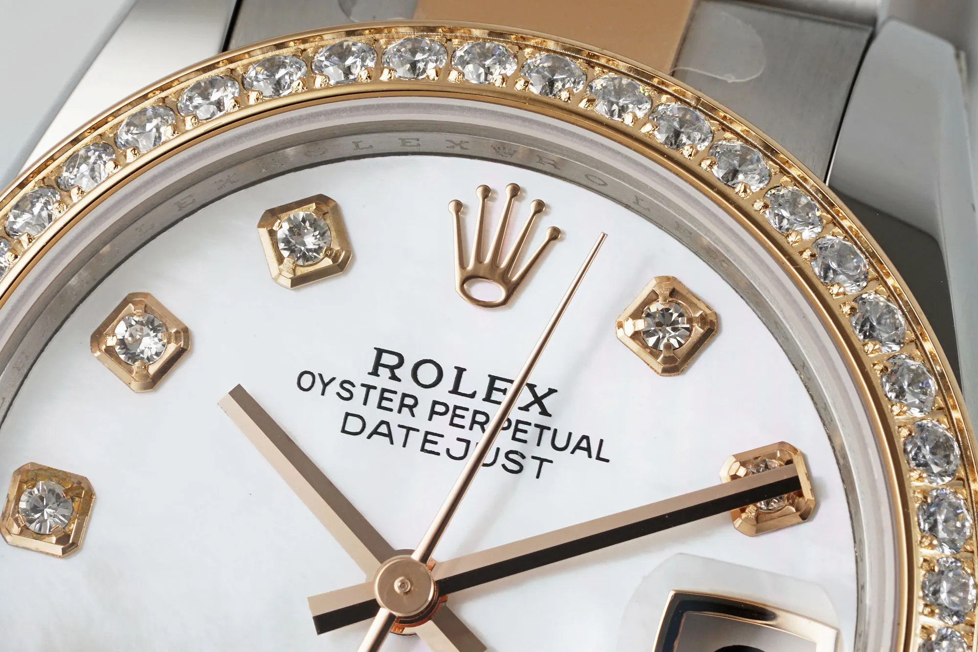 AR Factory Rolex Datejust 31mm White Dial Diamond Bezel Two-Tone Oystersteel and Yellow Gold Ladies Watch GoAnywhere 261