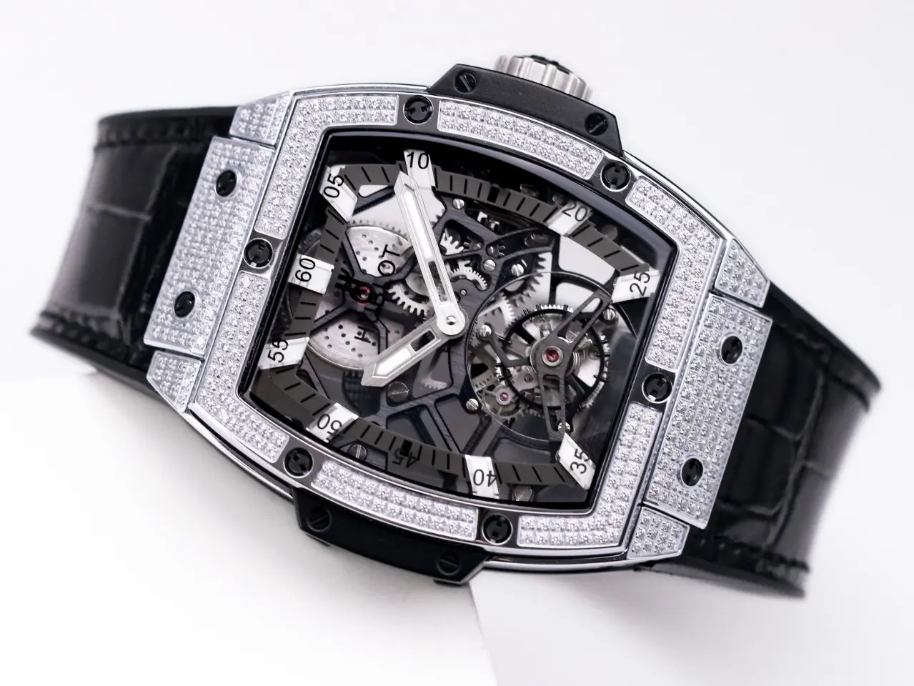 ZF Factory Hublot Masterpiece 906 Tourbillon Watch – Rose Gold Platinum, Black Leather Strap, Super Clone Edition Efficient 1395