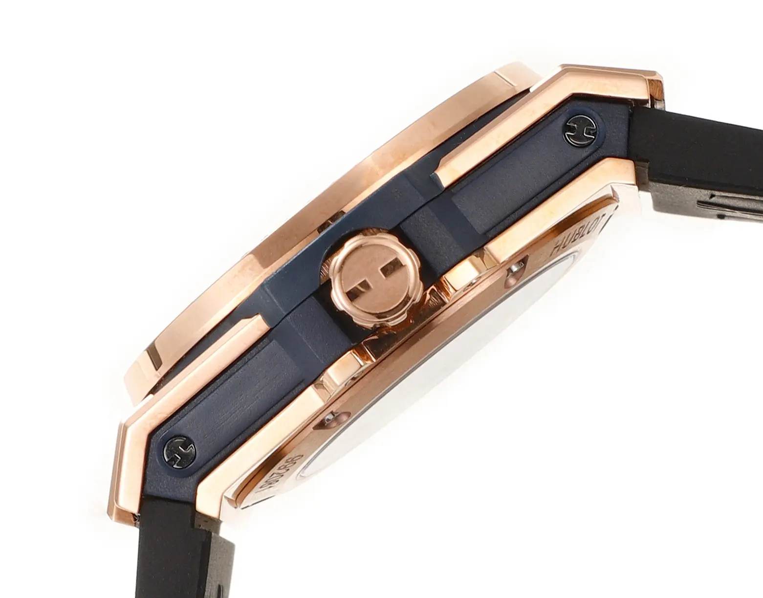 Classic GS Factory HUBLOT Big Bang One-Click 39mm Rose Gold Blue Dial Diamond Set Automatic Super Clone Watch 5811