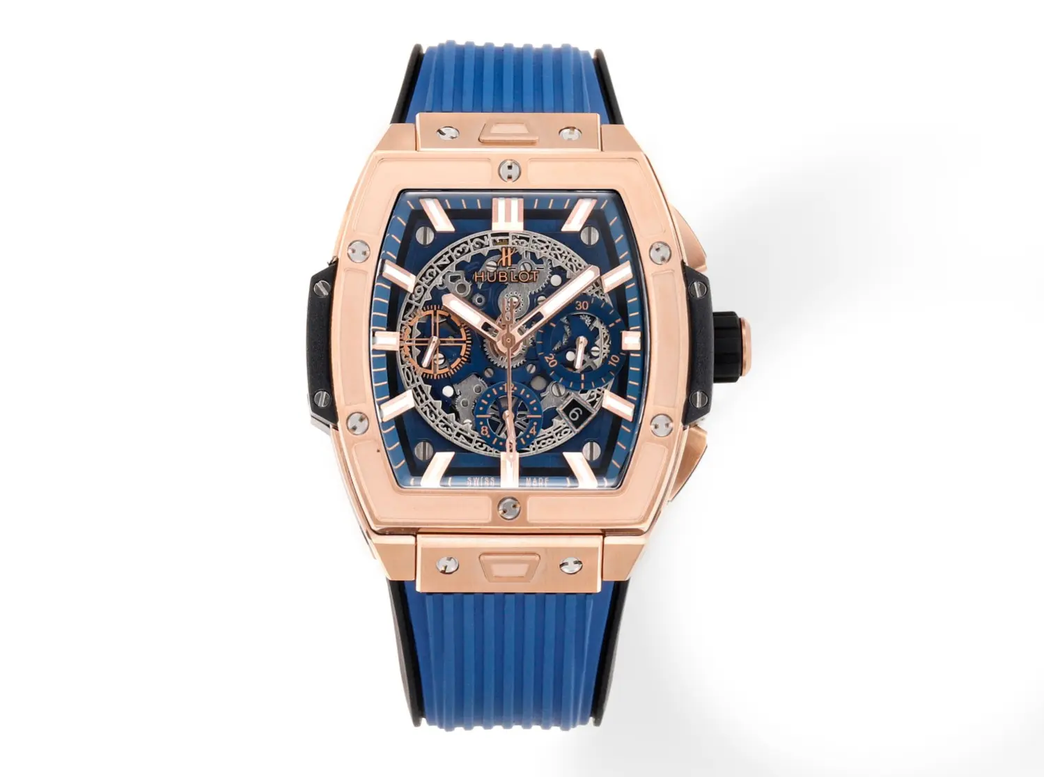 Comfortable TW Factory Hublot Spirit of Big Bang King Gold Blue Limited Edition Super Clone Watch – Model 642.NX.0170.RX 7637