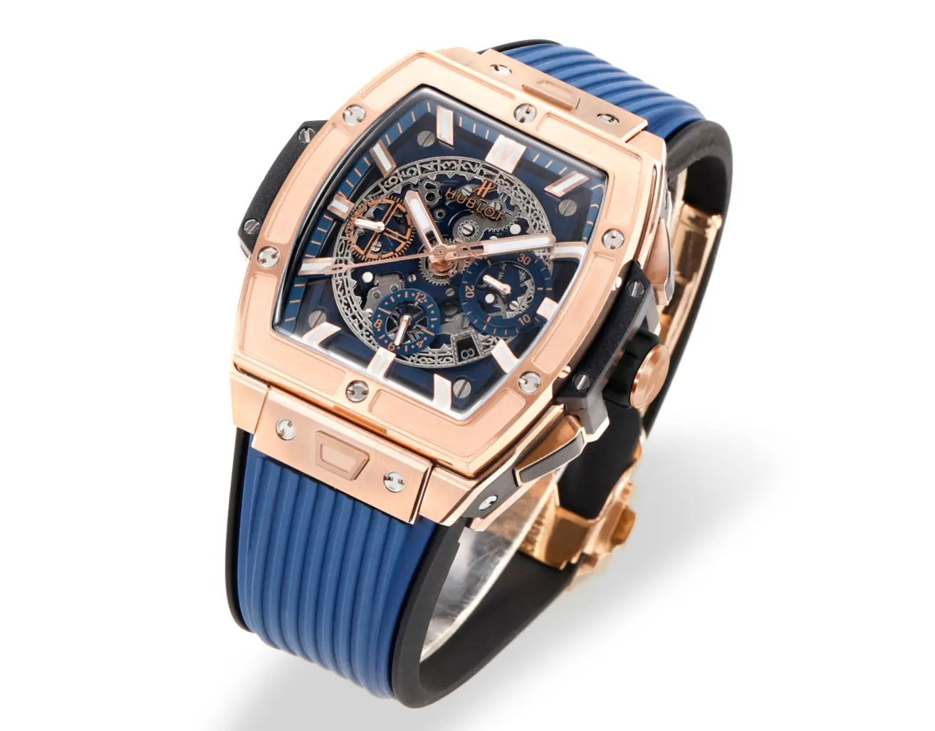 GS Factory Hublot Spirit of Big Bang King Gold Blue Limited Edition Super Clone Watch – Model 642.NX.0170.RX SmoothTexture 5837