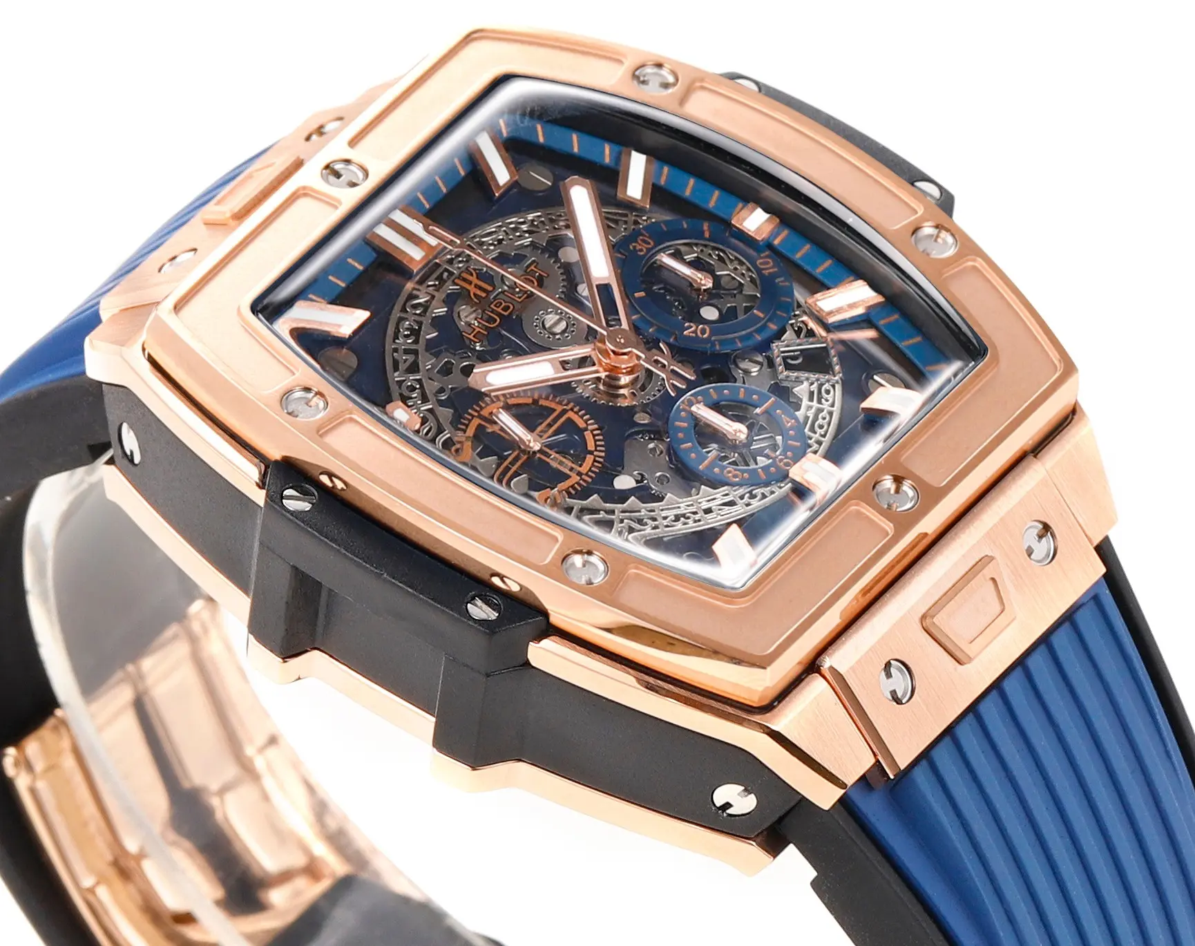 GS Factory Hublot Spirit of Big Bang King Gold Blue Limited Edition Super Clone Watch – Model 642.NX.0170.RX SmoothTexture 5837