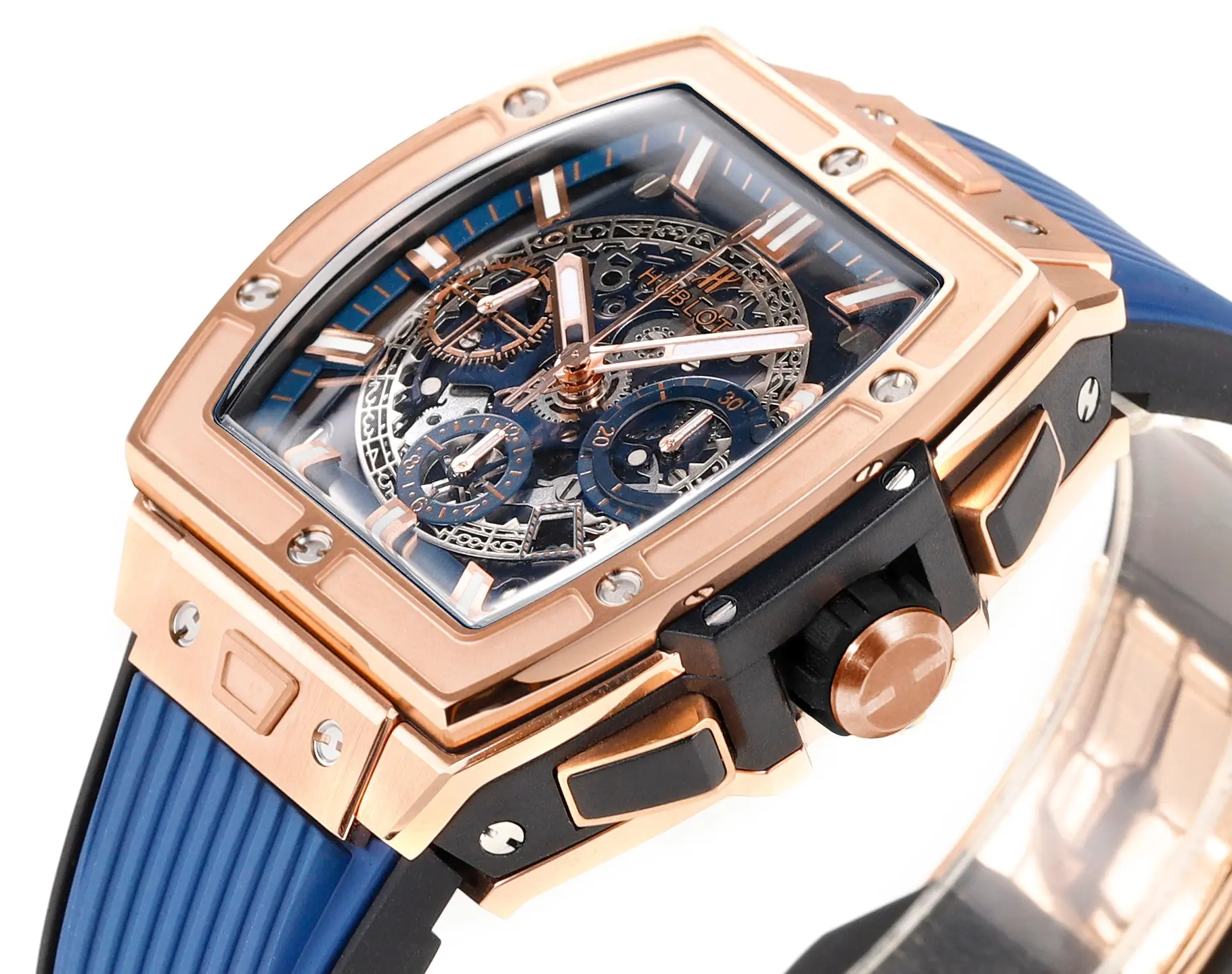 GS Factory Hublot Spirit of Big Bang King Gold Blue Limited Edition Super Clone Watch – Model 642.NX.0170.RX SmoothTexture 5837