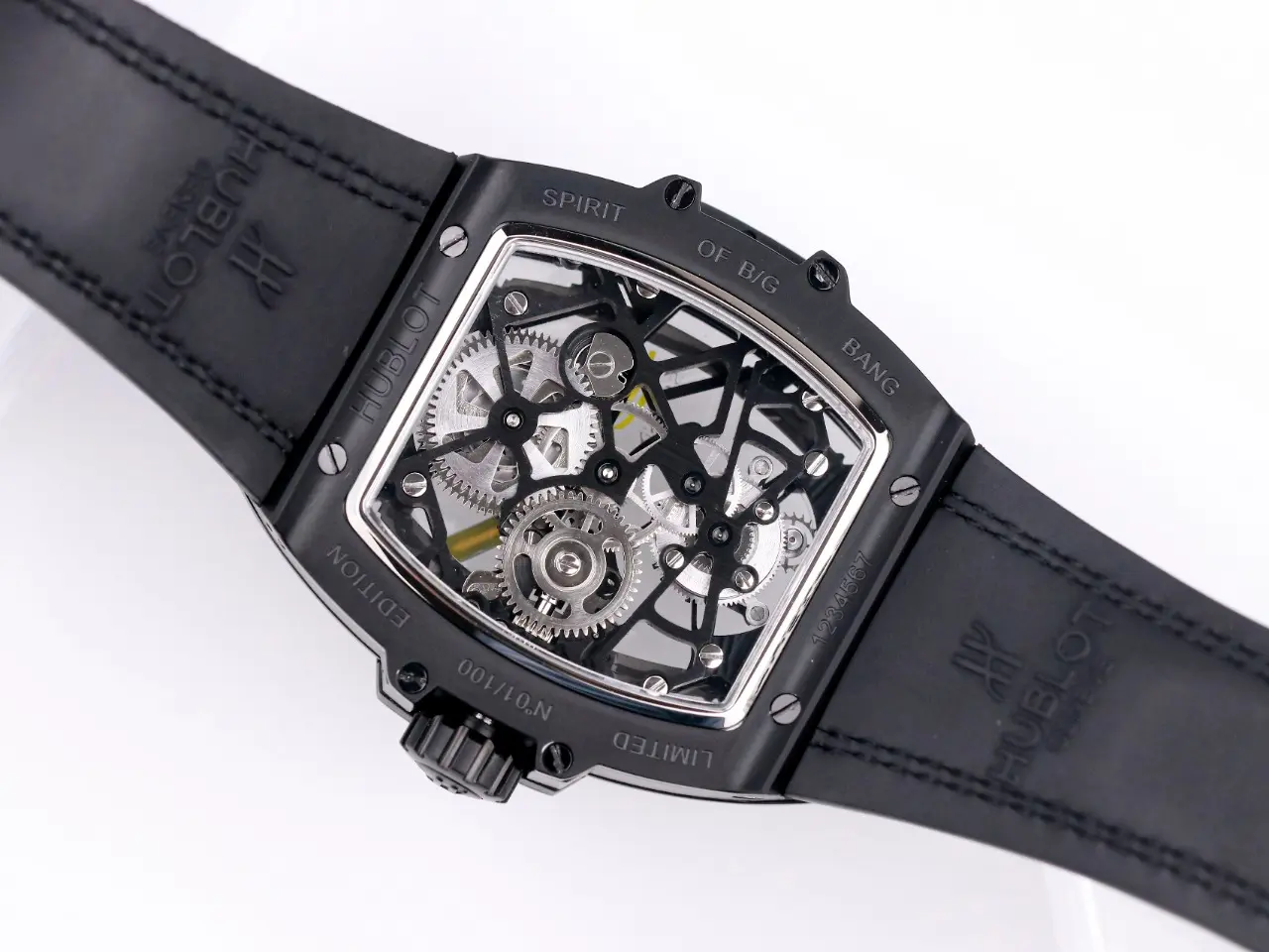 ZF Factory Hublot Masterpiece 906 Black & Yellow Skeleton Tourbillon Watch with Leather Strap – Super Clone Edition ComfortFit 1394