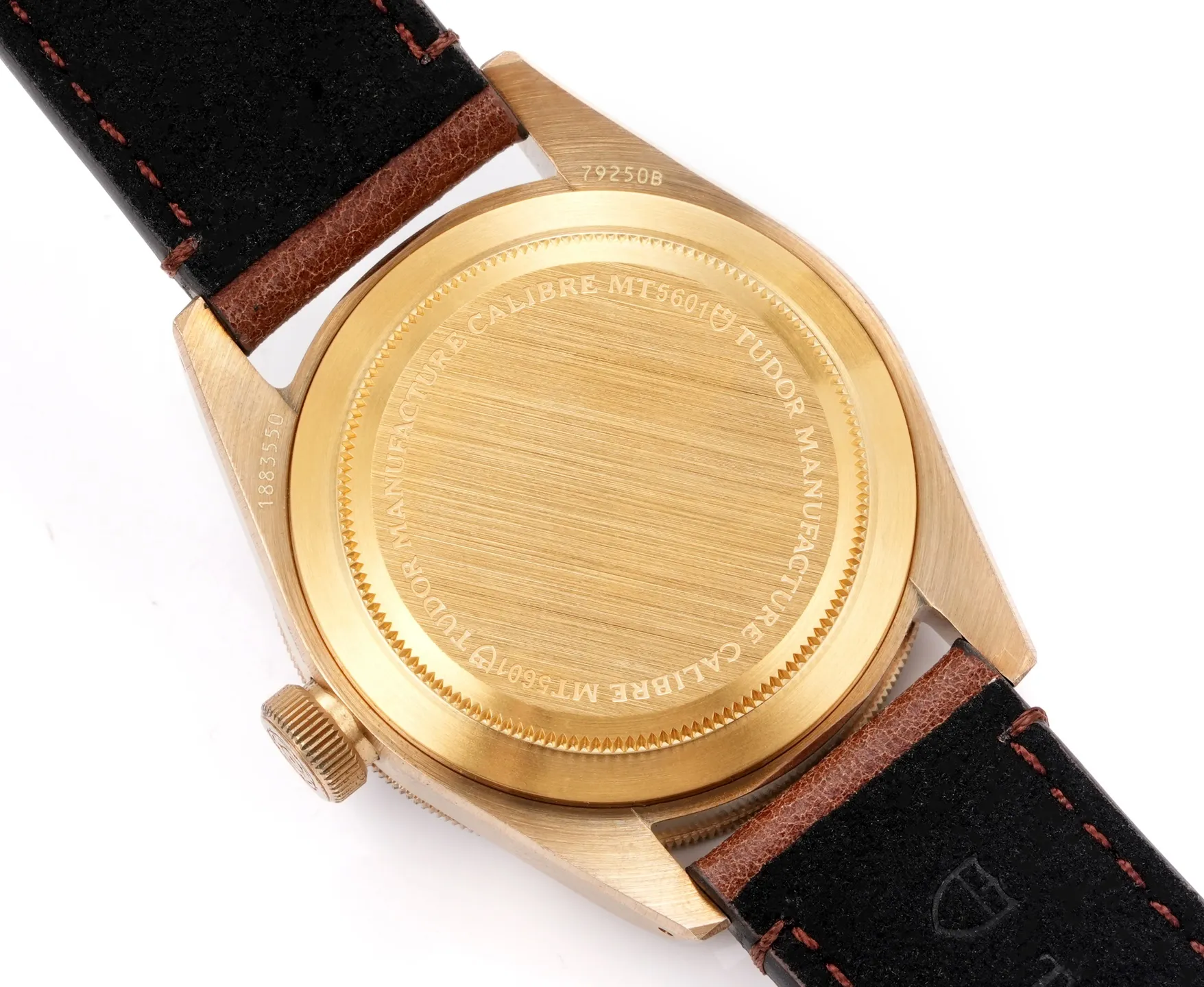 Tudor Black Bay Bronze Automatic Diver’s Watch with Black Dial and Brown Leather Strap Breathable 4282