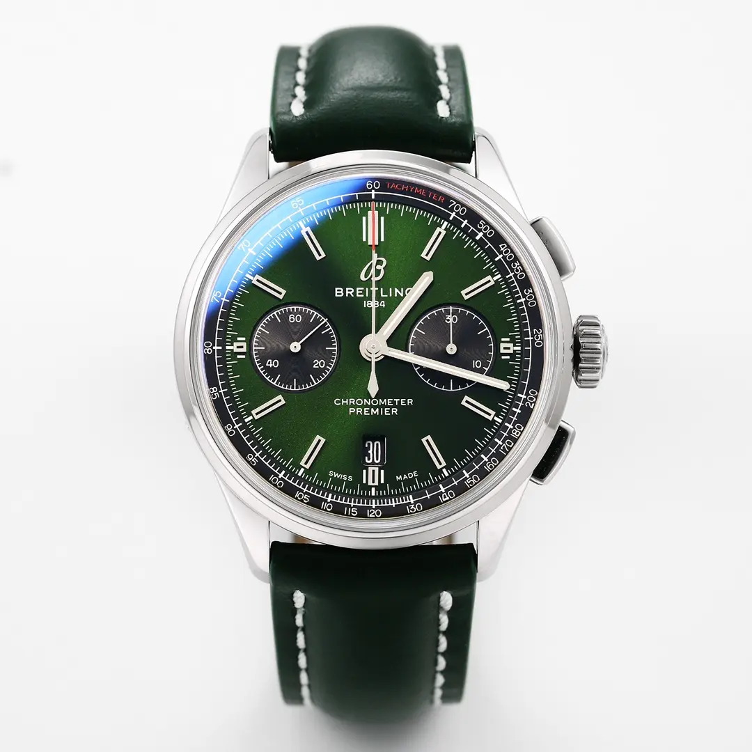 Resilient GF Factory Breitling Premier B01 Chronograph Green Super Clone Watch – High-Quality Replica 2531