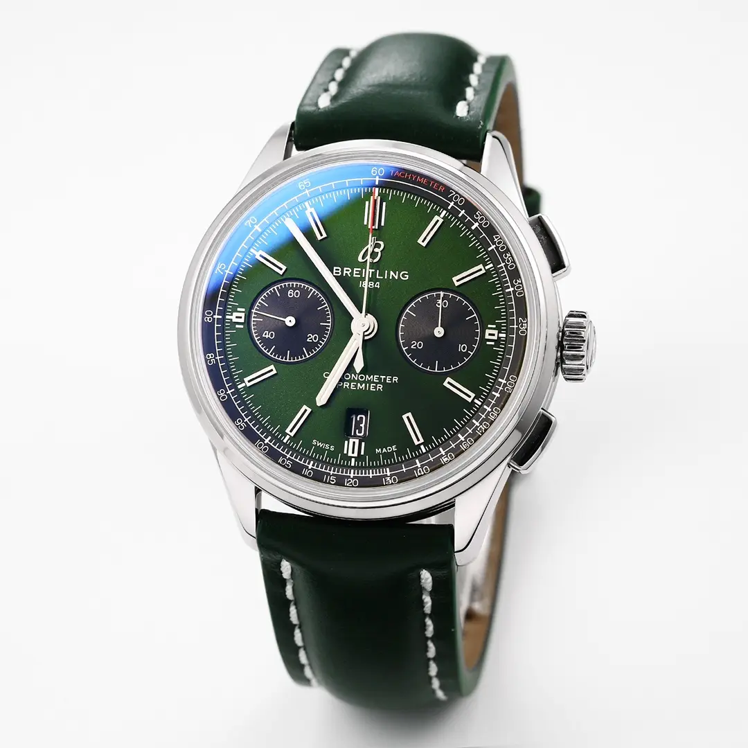 RelaxedFit OM Factory Breitling Premier B01 Chronograph Green Super Clone Watch – High-Quality Replica 2530