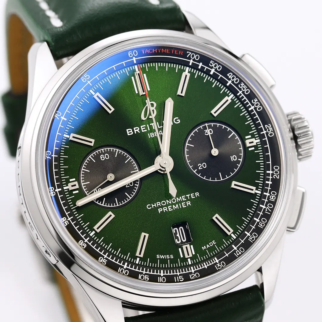 RelaxedFit OM Factory Breitling Premier B01 Chronograph Green Super Clone Watch – High-Quality Replica 2530