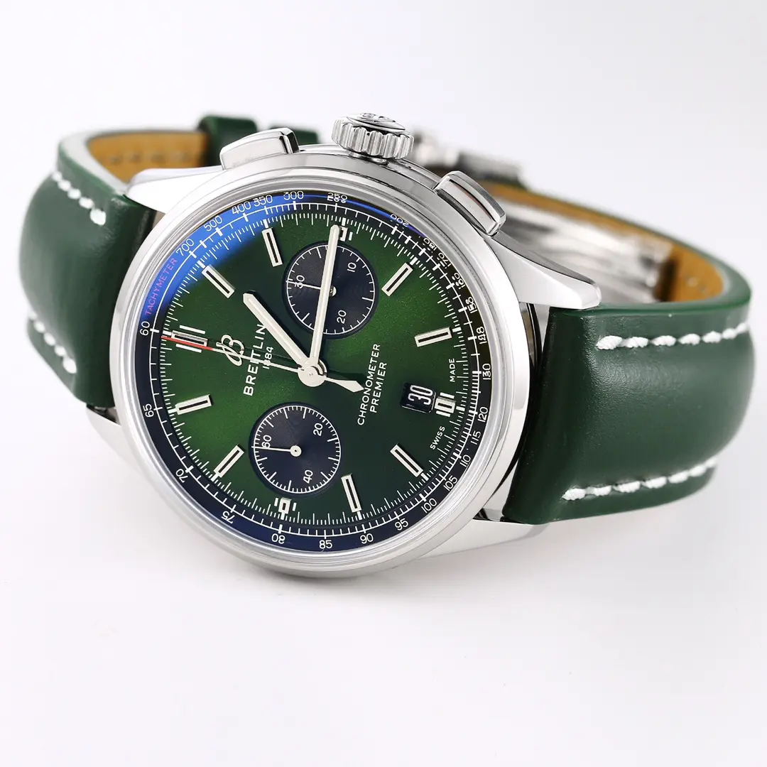 RelaxedFit OM Factory Breitling Premier B01 Chronograph Green Super Clone Watch – High-Quality Replica 2530