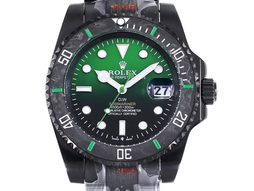 VS Factory Rolex Submariner PARAKEET – Custom Black Carbon Fiber Bezel, Gradient Green Dial, 904L Steel by VSF Watches Official Store GoodFit 322