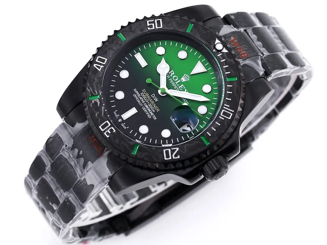 VS Factory Rolex Submariner PARAKEET – Custom Black Carbon Fiber Bezel, Gradient Green Dial, 904L Steel by VSF Watches Official Store GoodFit 322