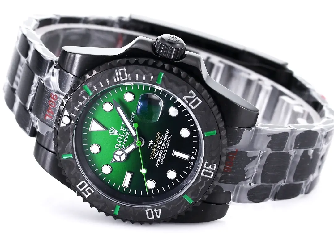 VS Factory Rolex Submariner PARAKEET – Custom Black Carbon Fiber Bezel, Gradient Green Dial, 904L Steel by VSF Watches Official Store GoodFit 322
