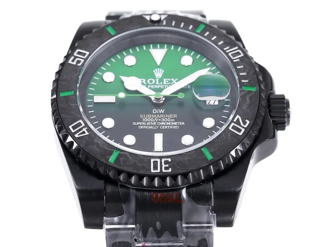 VS Factory Rolex Submariner PARAKEET – Custom Black Carbon Fiber Bezel, Gradient Green Dial, 904L Steel by VSF Watches Official Store GoodFit 322