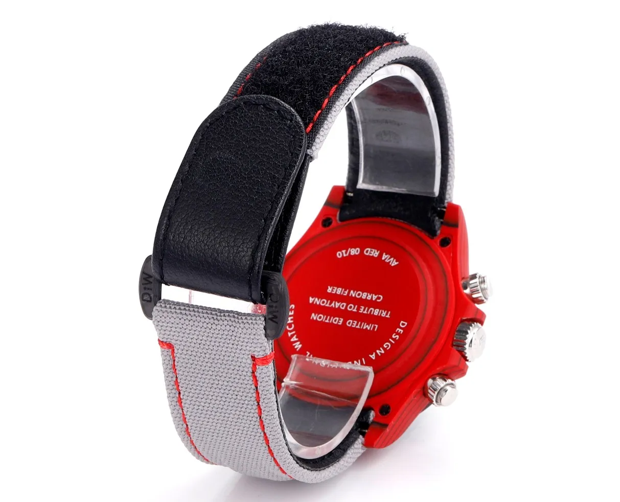 Rolex Daytona Carbon Fiber Night Glow Case Watch – Red Dial, Grey Strap by VSF Watches Official Practical 32