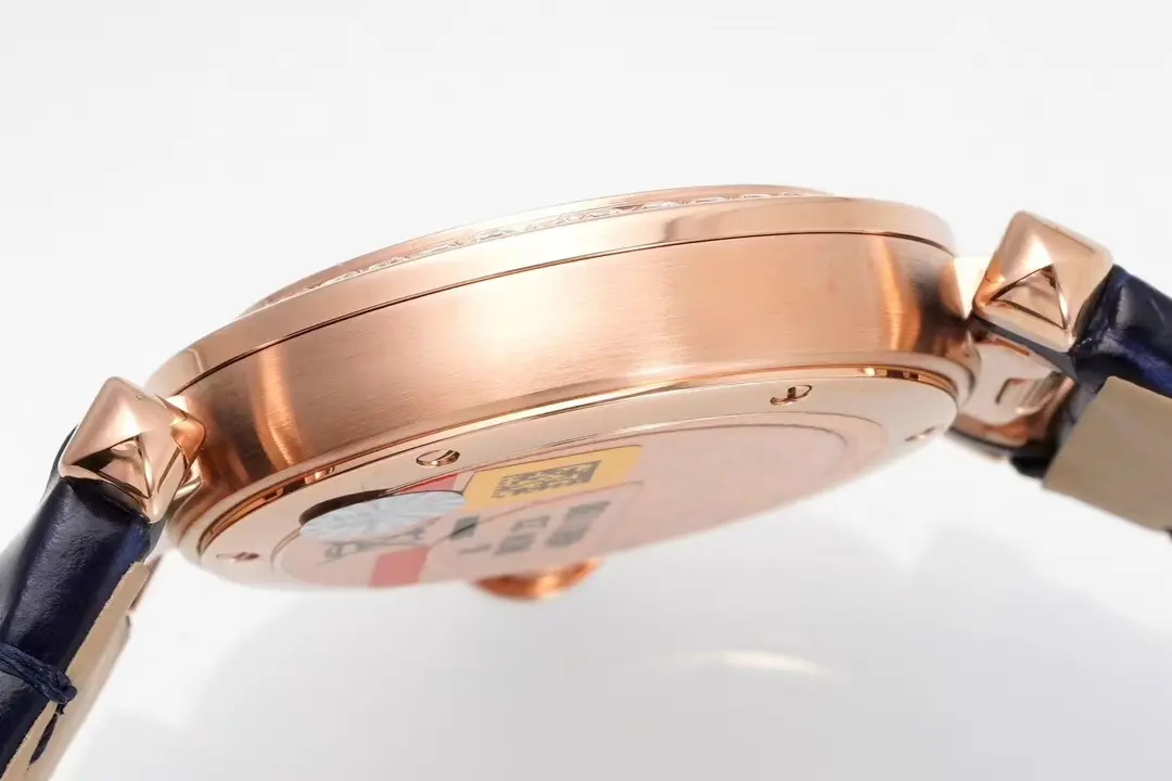 3K Factory Cartier Pasha de Cartier 30mm Rose Gold Blue Leather – Top Quality Replica Watch SoftTouch 5198