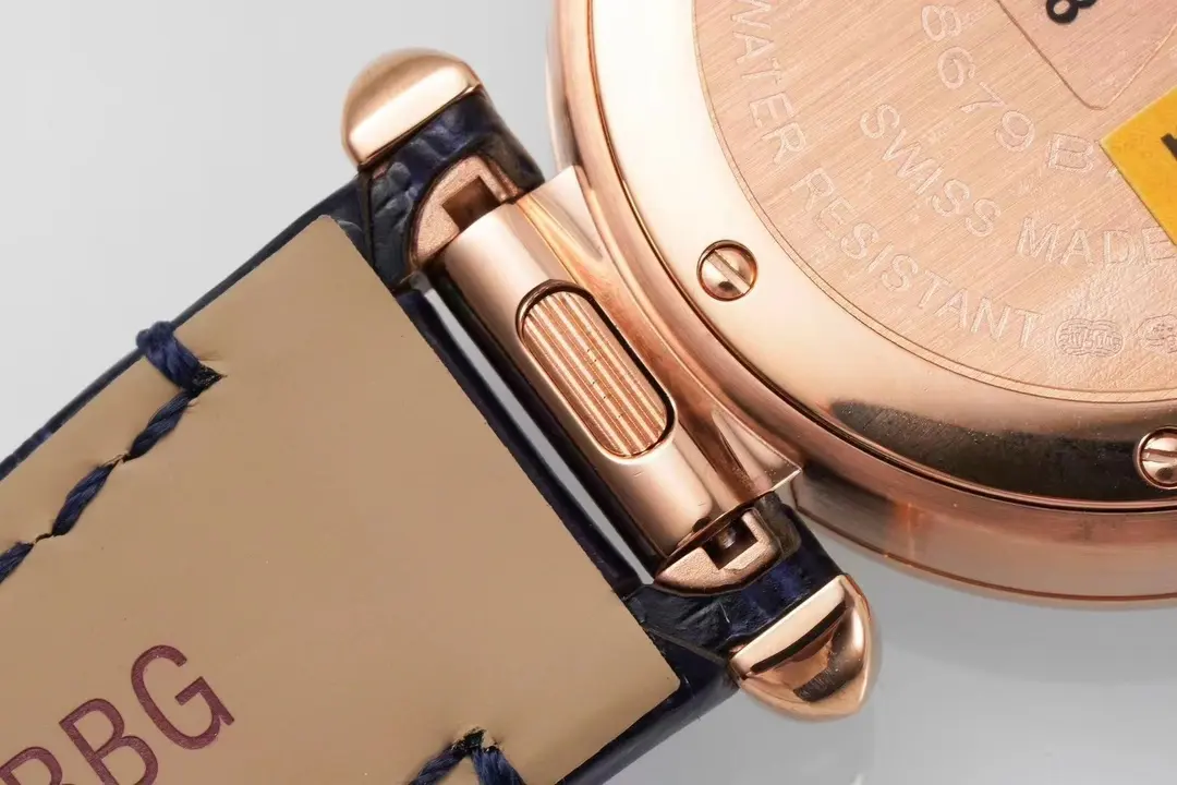 3K Factory Cartier Pasha de Cartier 30mm Rose Gold Blue Leather – Top Quality Replica Watch SoftTouch 5198