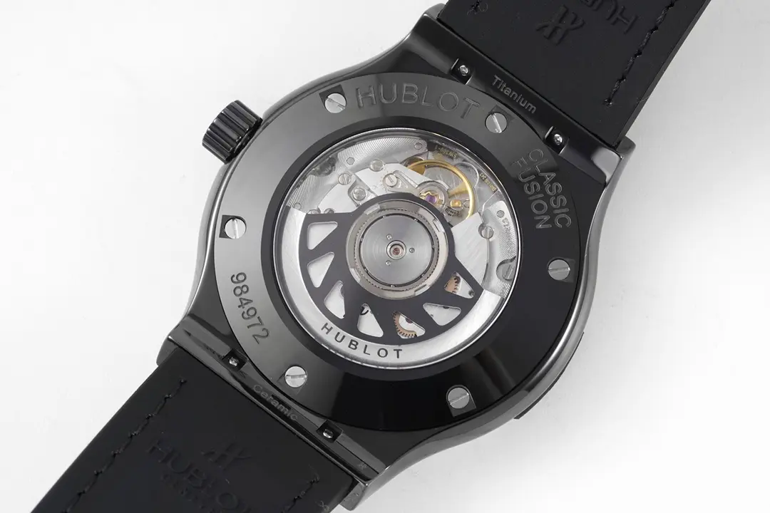 ZF Factory Hublot  Fusion Black Ceramic Watch with Alligator Strap – 42mm, Automatic Movement, Super Clone Quality Modern 1352