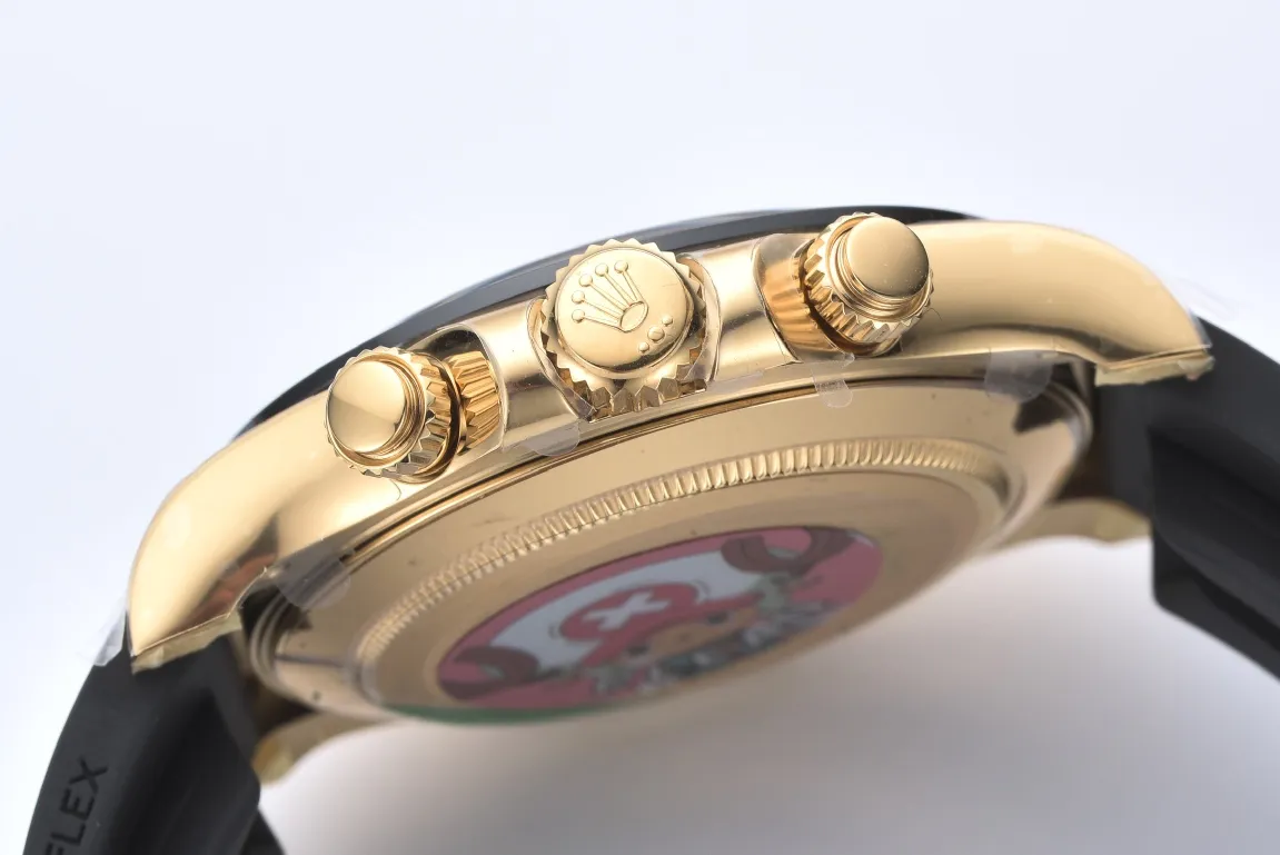 BT Factory Rolex Daytona 116518 Champagne Dial – Full Gold with Black Rubber Strap by VSF Watches Official Store WrinkleFree 4829