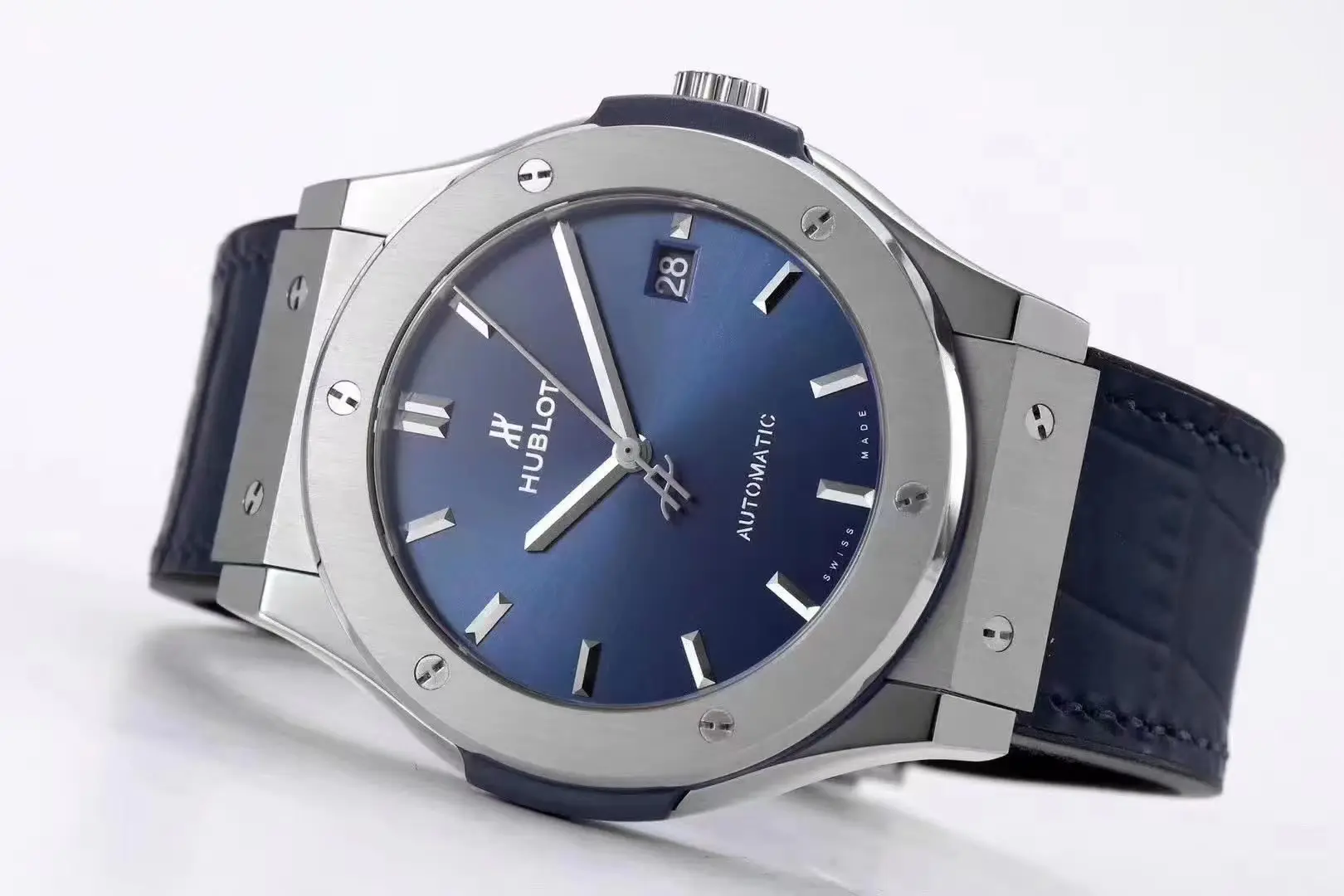 Minimalist TMF Factory Hublot  Fusion WWF Replica Watch – Titanium, Blue Dial, 45MM Automatic Super Clone 7424