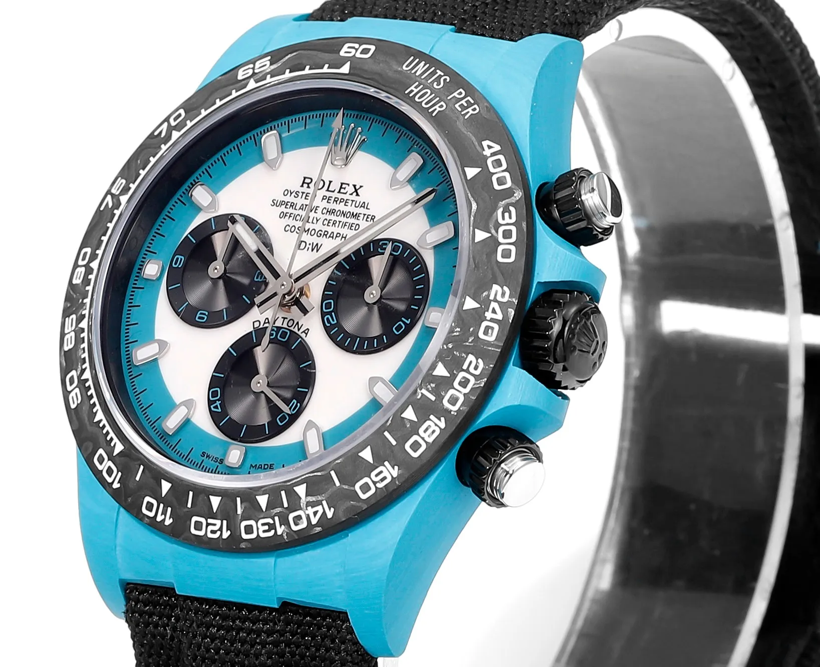 Practical Rolex Daytona Carbon Fiber Custom Edition – Blue with Luminous Case and Strap by VSF Watches Official Store 94