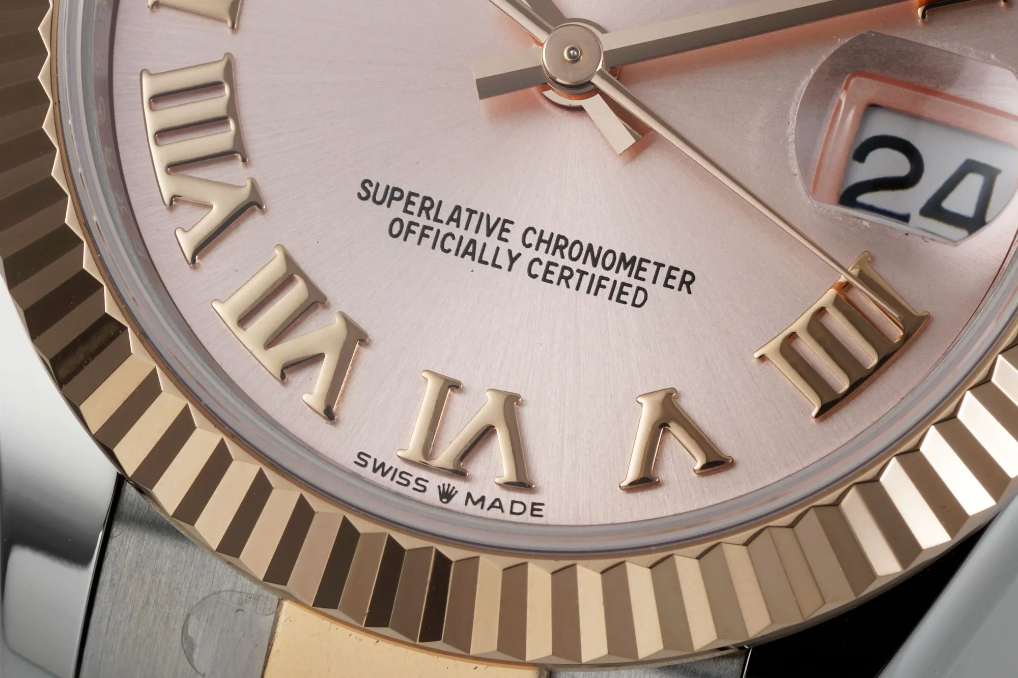 AR Factory Rolex Datejust 31mm Pink Roman Dial Two-Tone Oystersteel and Yellow Gold Ladies Watch Effortless 4924