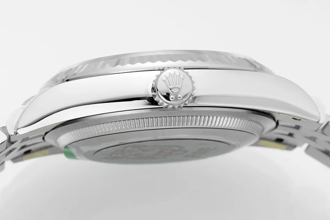 Soft VS Factory Rolex Datejust 36mm Green Palm Motif Dial Diamond Bezel Stainless Steel Jubilee Watch 292