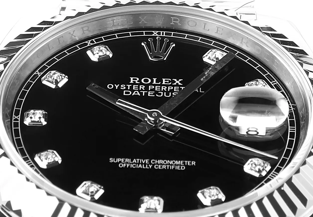 Seasonal AR Factory Rolex Datejust 41mm Black Dial Diamond Markers Fluted Bezel Stainless Steel Jubilee Bracelet Men’s Luxury Watch 125