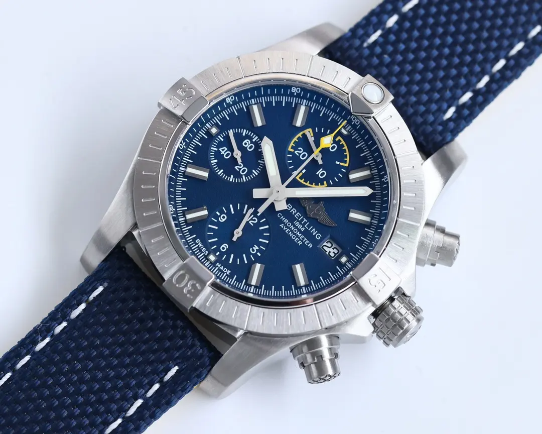 Comfortable ZF Factory Breitling Avenger Chronograph 43 Blue Fabric – Super Clone Watch Replica 2367