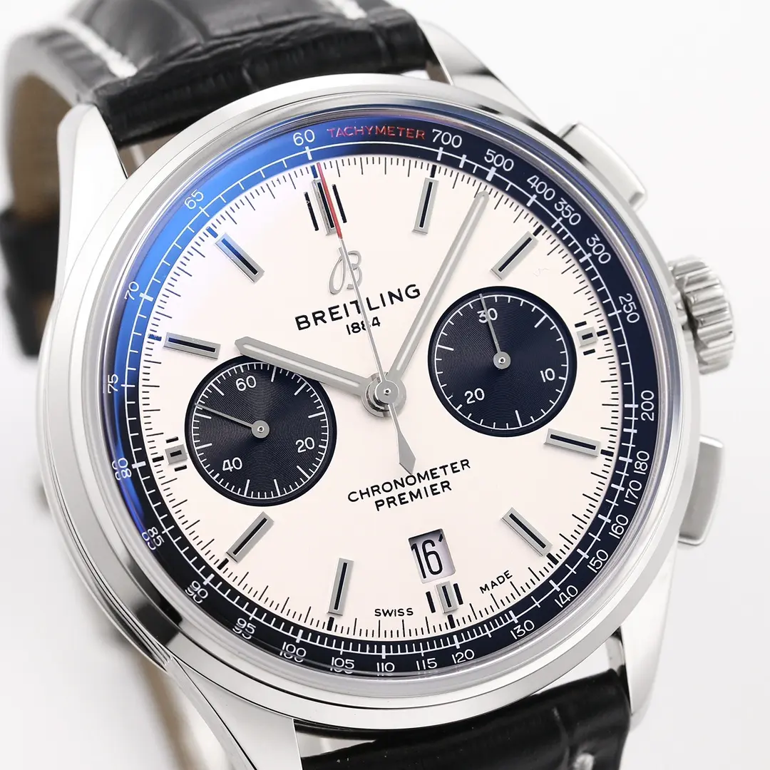 KOR Factory Breitling Premier B01 Chronograph White Black – Super Clone Luxury Watch Sustainable 6482