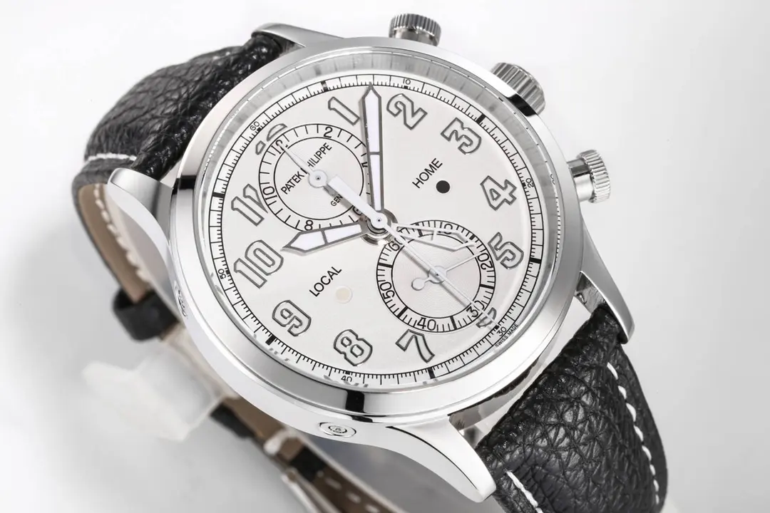 EasyMatch PPF Factory Patek Philippe 5924G White Dial Leather Strap Super Clone Replica Watch 3423