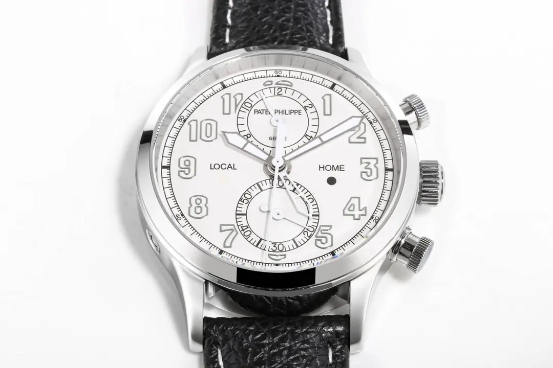 EasyMatch PPF Factory Patek Philippe 5924G White Dial Leather Strap Super Clone Replica Watch 3423