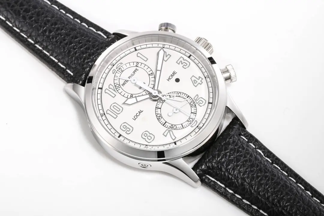 EasyMatch PPF Factory Patek Philippe 5924G White Dial Leather Strap Super Clone Replica Watch 3423