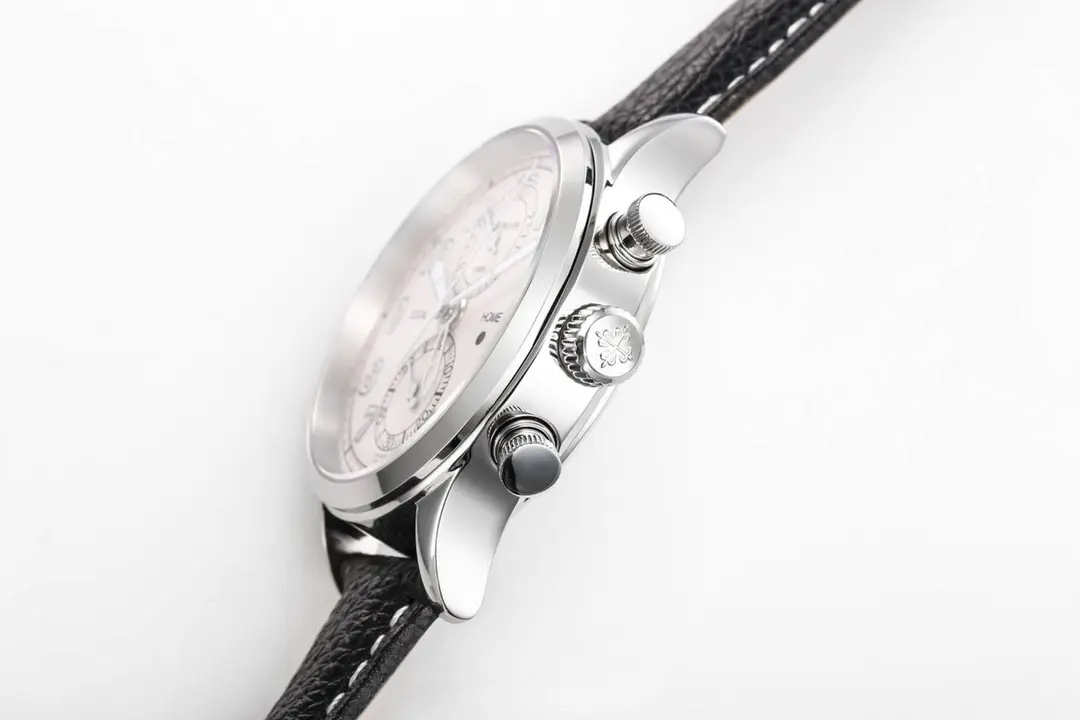 EasyMatch PPF Factory Patek Philippe 5924G White Dial Leather Strap Super Clone Replica Watch 3423