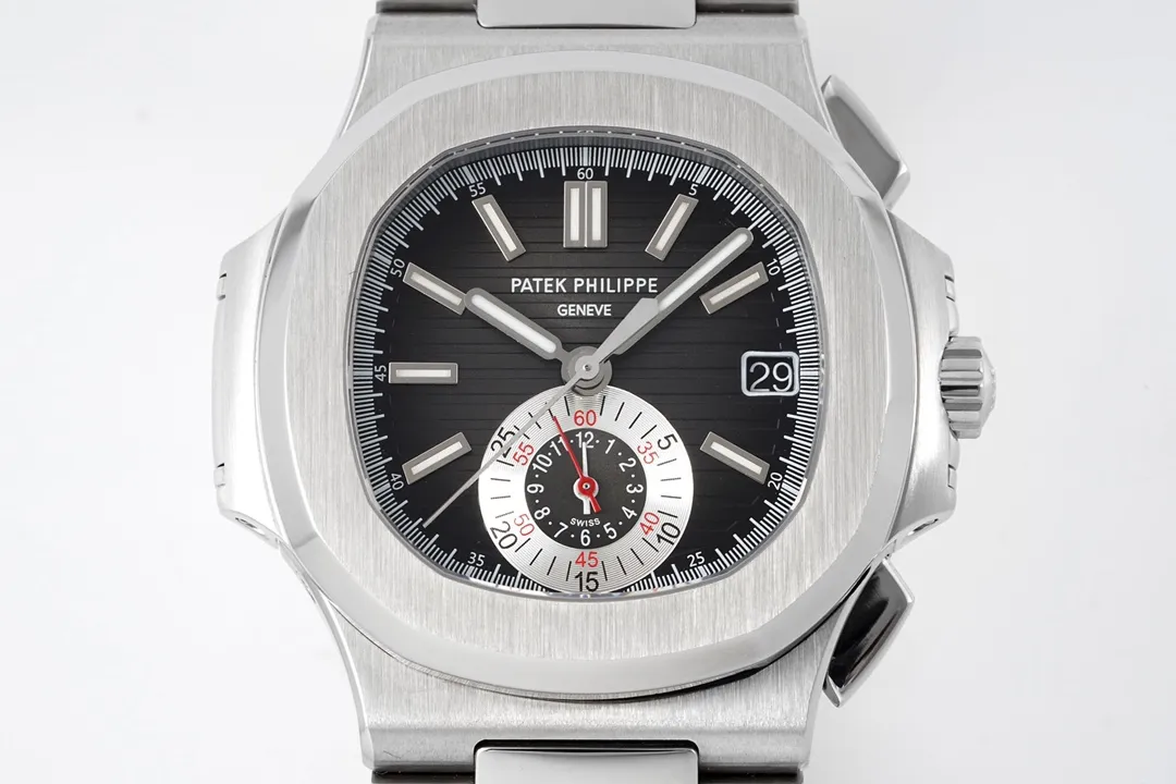 Cozy KM Factory Patek Philippe 5980 Nautilus Black Dial Steel Super Clone Replica Watch 6392