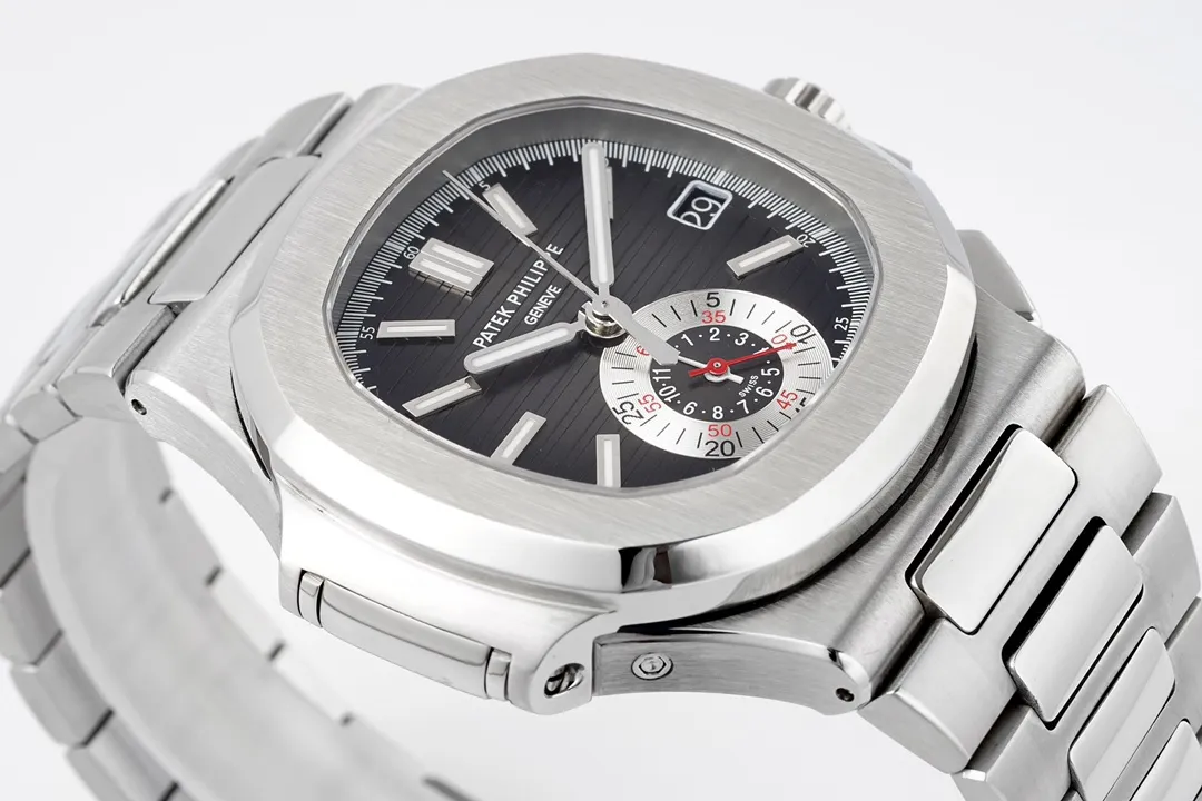 Cozy KM Factory Patek Philippe 5980 Nautilus Black Dial Steel Super Clone Replica Watch 6392
