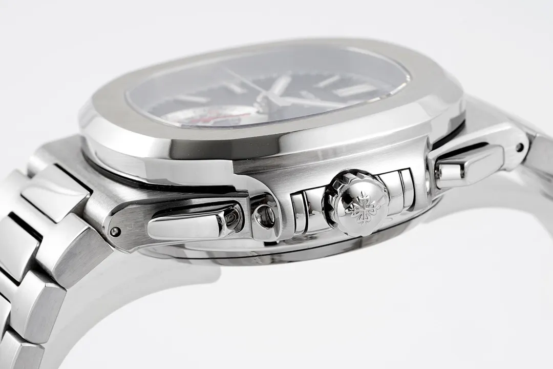 Cozy KM Factory Patek Philippe 5980 Nautilus Black Dial Steel Super Clone Replica Watch 6392
