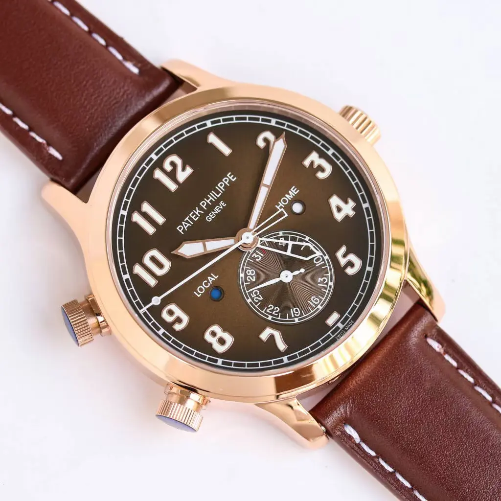 GR Factory Patek Philippe Calatrava 5524 Rose Gold Brown Super Clone Replica Watch Bright 3444