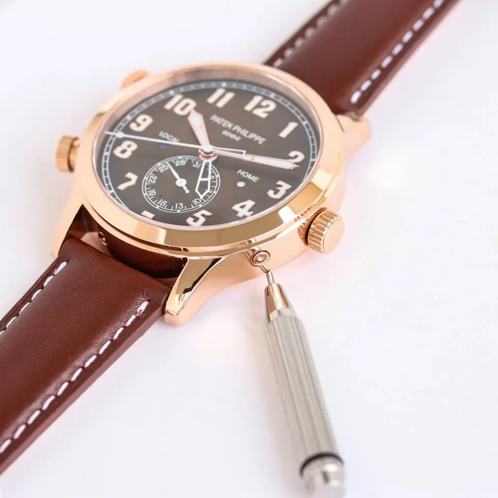 GR Factory Patek Philippe Calatrava 5524 Rose Gold Brown Super Clone Replica Watch Bright 3444