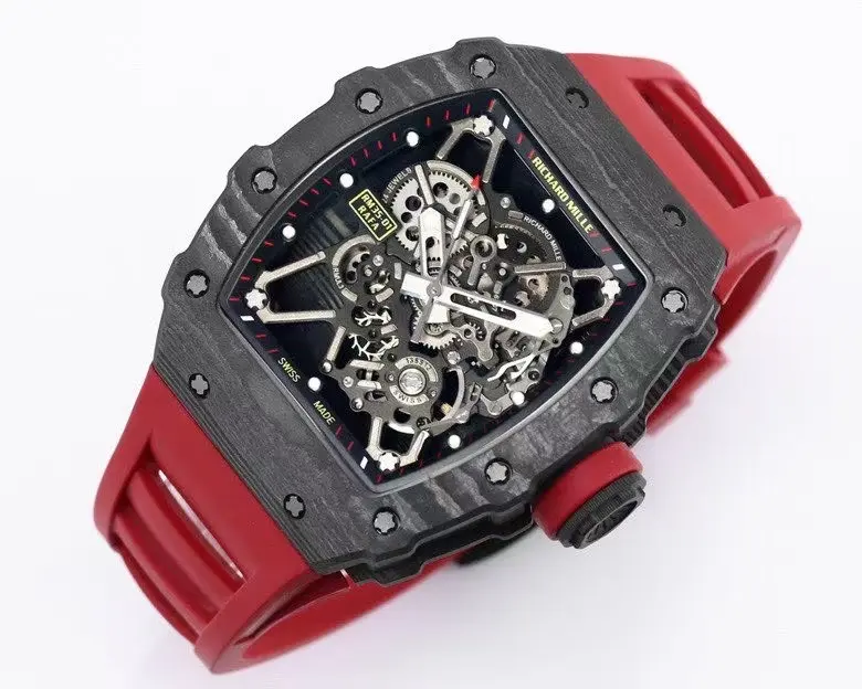 KV Factory Richard Mille RM 35-01 Rafael Nadal Red Rubber Super Clone Luxury Watch ZeroBulk 6530