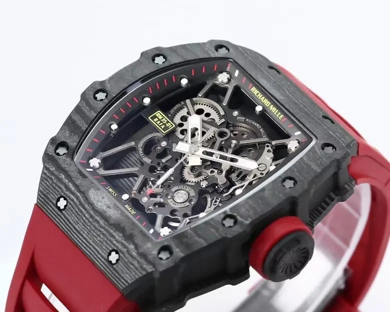 KV Factory Richard Mille RM 35-01 Rafael Nadal Red Rubber Super Clone Luxury Watch ZeroBulk 6530