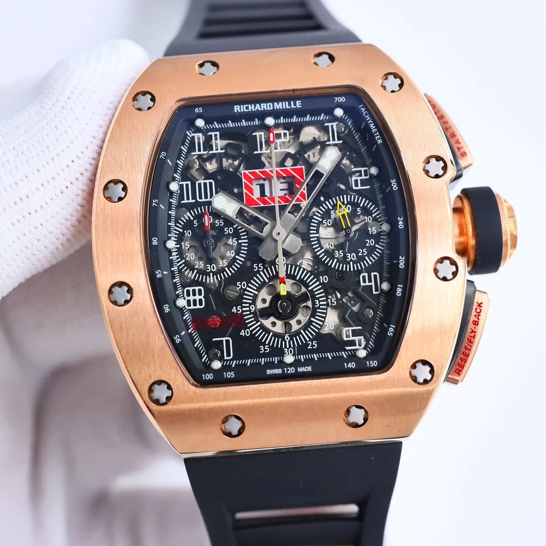 MultiPurpose RM Factory Richard Mille RM011-FM Rose Gold Chronograph –  Super Clone Watch 7402