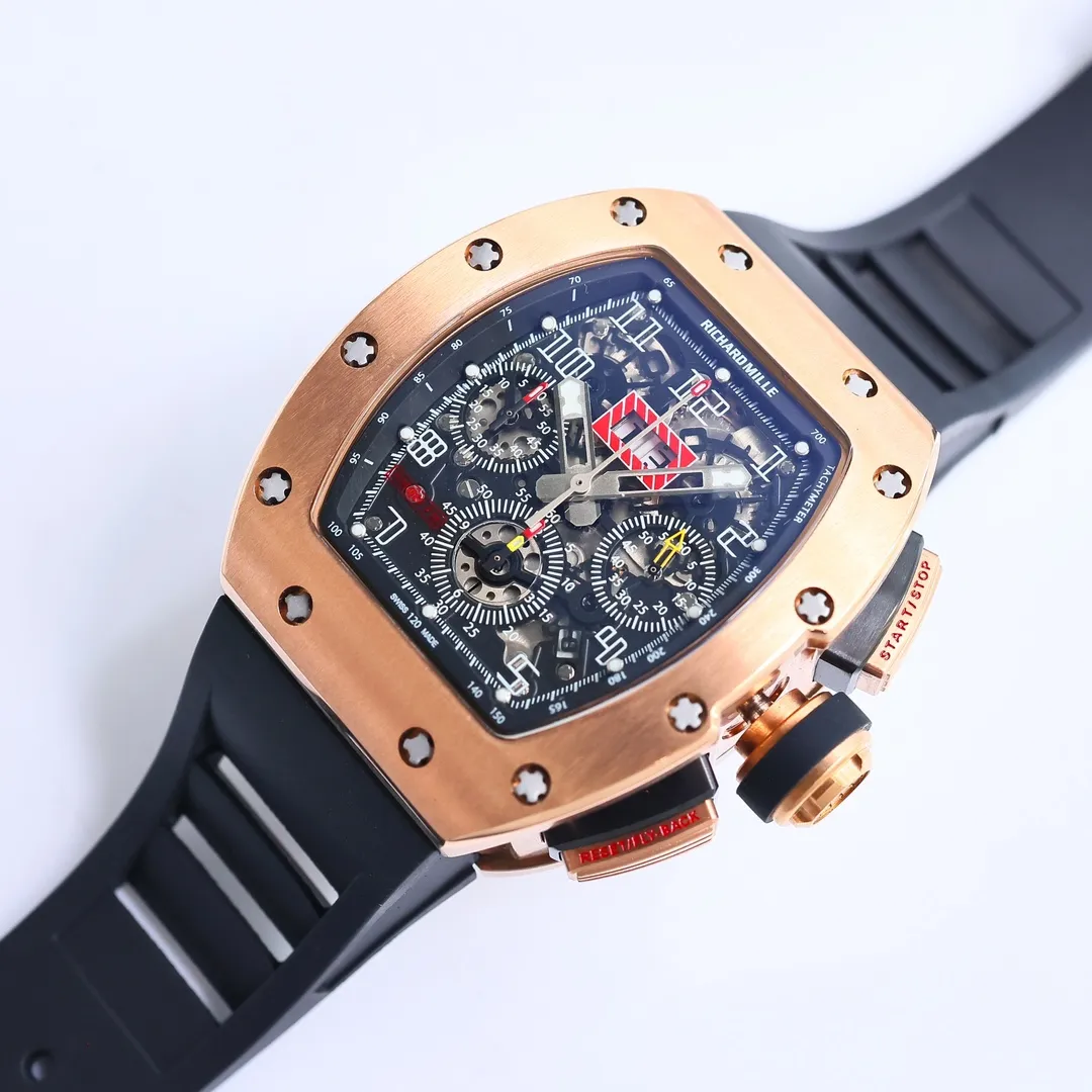 MultiPurpose RM Factory Richard Mille RM011-FM Rose Gold Chronograph –  Super Clone Watch 7402