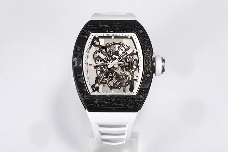 TechFriendly ZF Factory Richard Mille RM055 NTPT Carbon White Rubber –  Super Clone Watch 3881