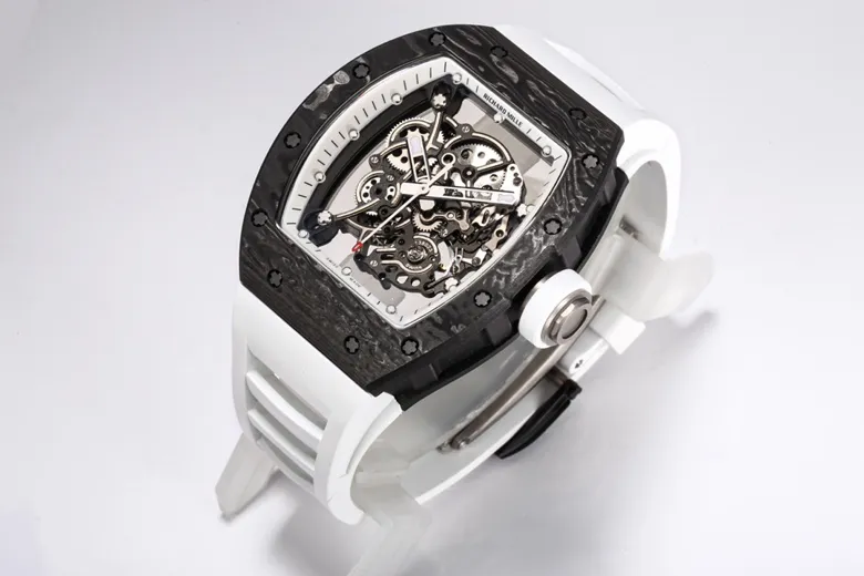 Tailored ZF Factory Richard Mille RM055 NTPT Carbon White Rubber –  Super Clone Watch 3883